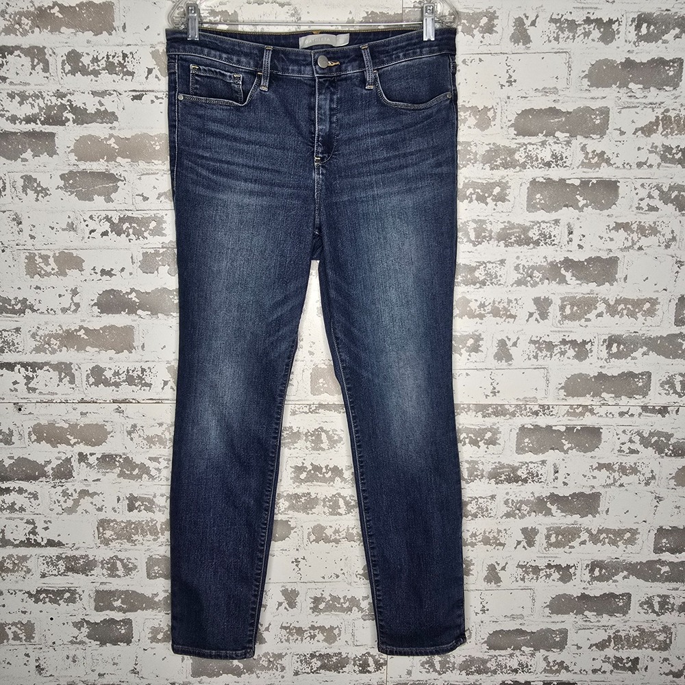 Athleta Jeans‎ Womens 12 Medium Blue Wash Stretch Denim Sculptek Skinny Comfort